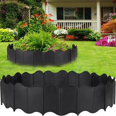 20pcs Plastic Garden Edging Borders - Easy Assembly Decorative Fence Edging Kit,  for DIY Lawn, Flower Beds, Yards, Walkways - Outdoor Garden Deco