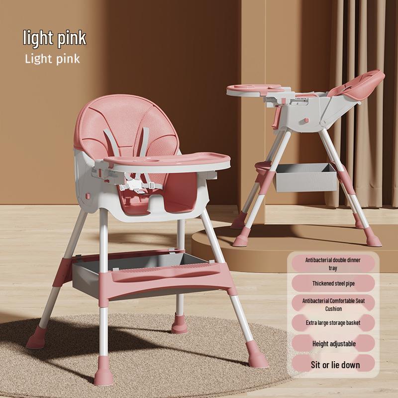 

Складной многофункциональный детский обеденный стул: Портативное сиденье для сидения и лежания