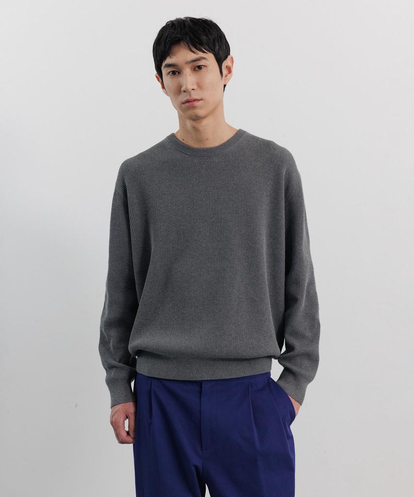 BLANKROOM All-Weather Crew Knit_Mid Gray
