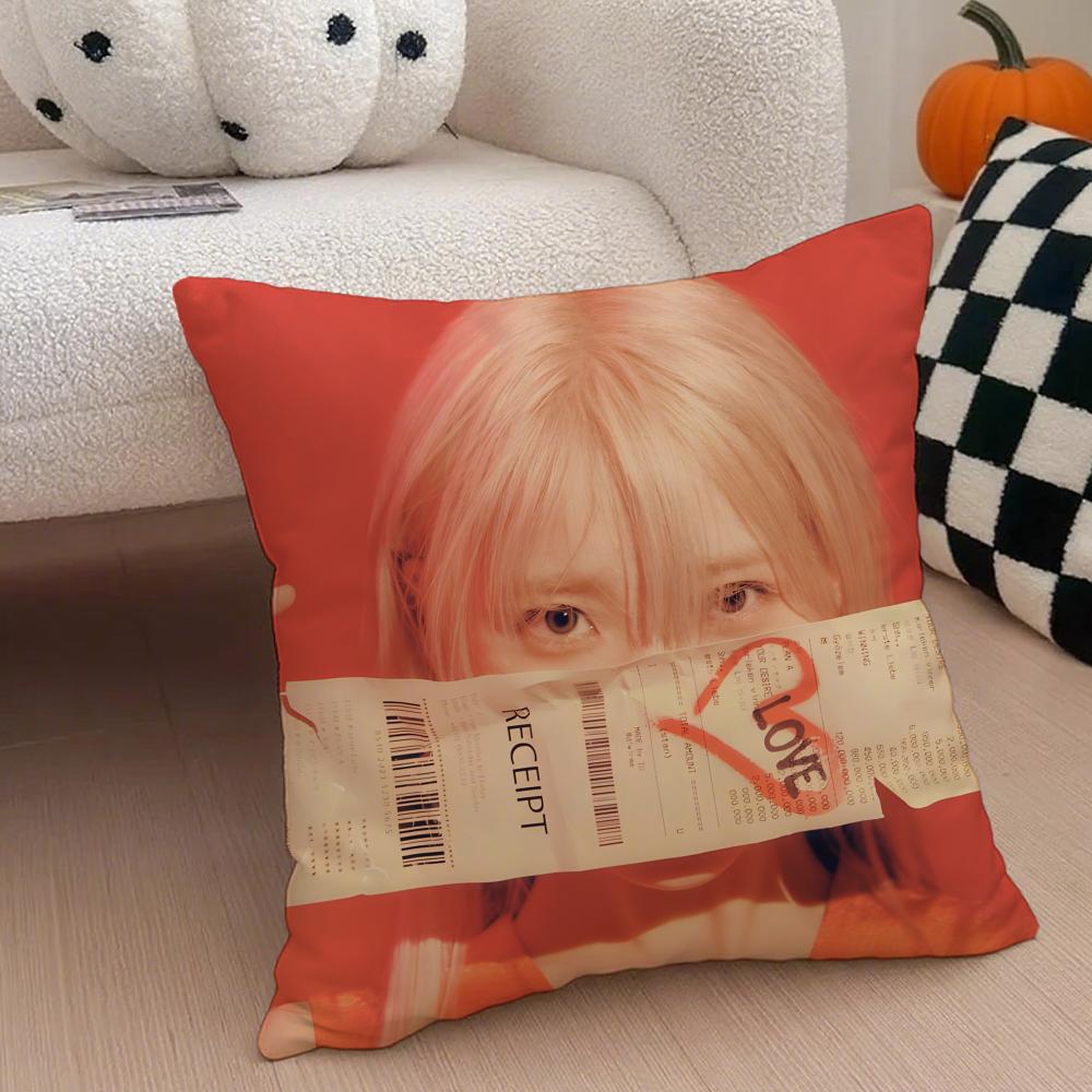 Sweet Korean Singer Beautiful Actress IIU Cushion Cover Throw Pillow Cover Hidden Button Durable Polyester Chair Cushion