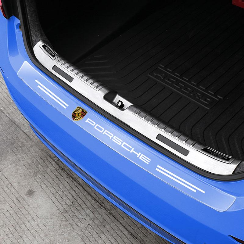 1ks Průhledná ochranná nálepka na znak kufru auta Příslušenství pro Porsche Boxster Cayenne Panamera Macan Cayman 911 918 996 917 991