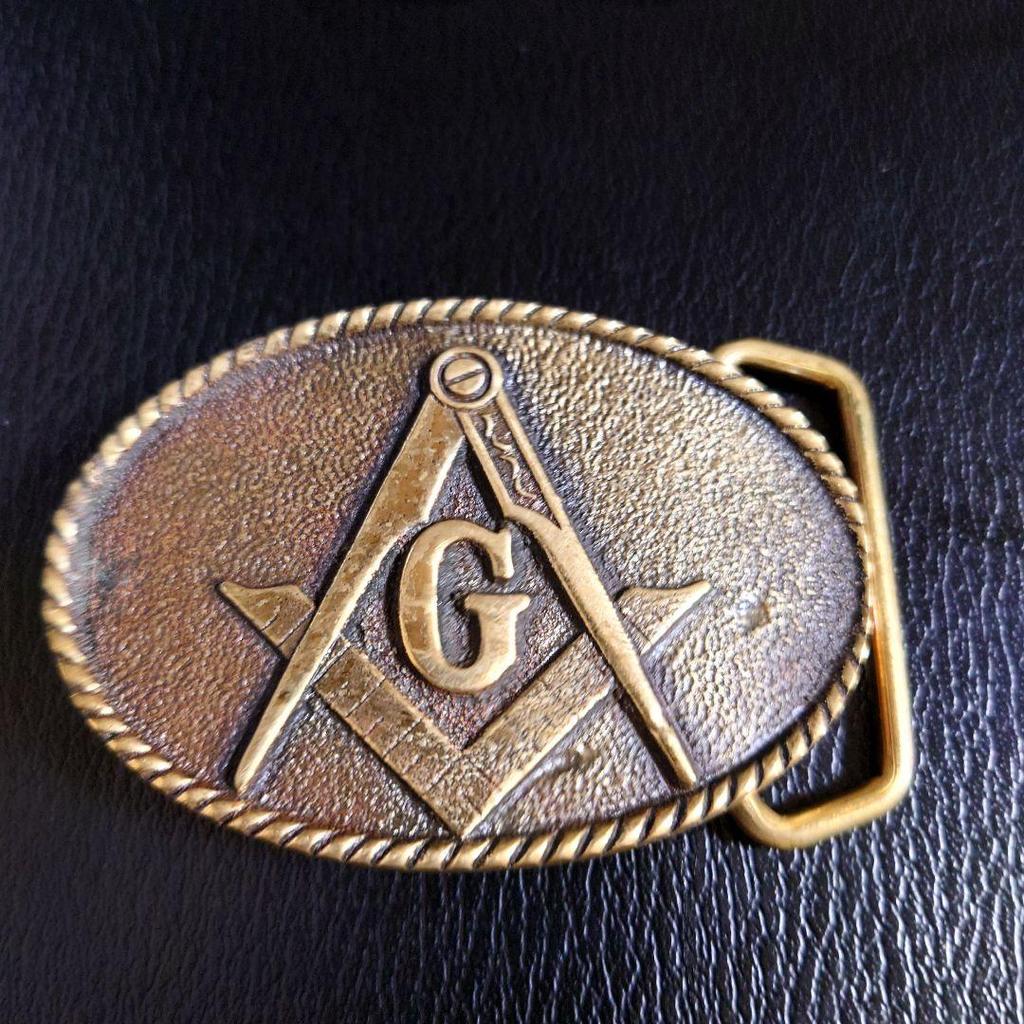 [USED] Rare Freemason 70s Vintage Buckle Secret Society