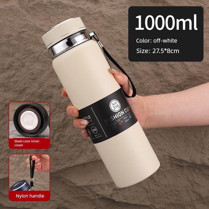 High-Looking, Large-Capacity Thermos Cup for Men and Women, Car-Mounted Tea Cup, 2026 Latest Model, 316 Stainless Steel Water Cup, 800ml
