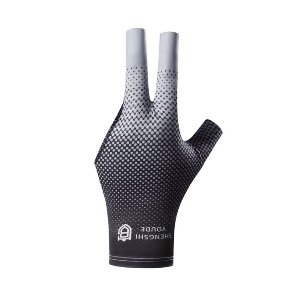 1Pc Elastic Three-Finger Glove Breathable Billiard Training Glove Billiard Accessories серый