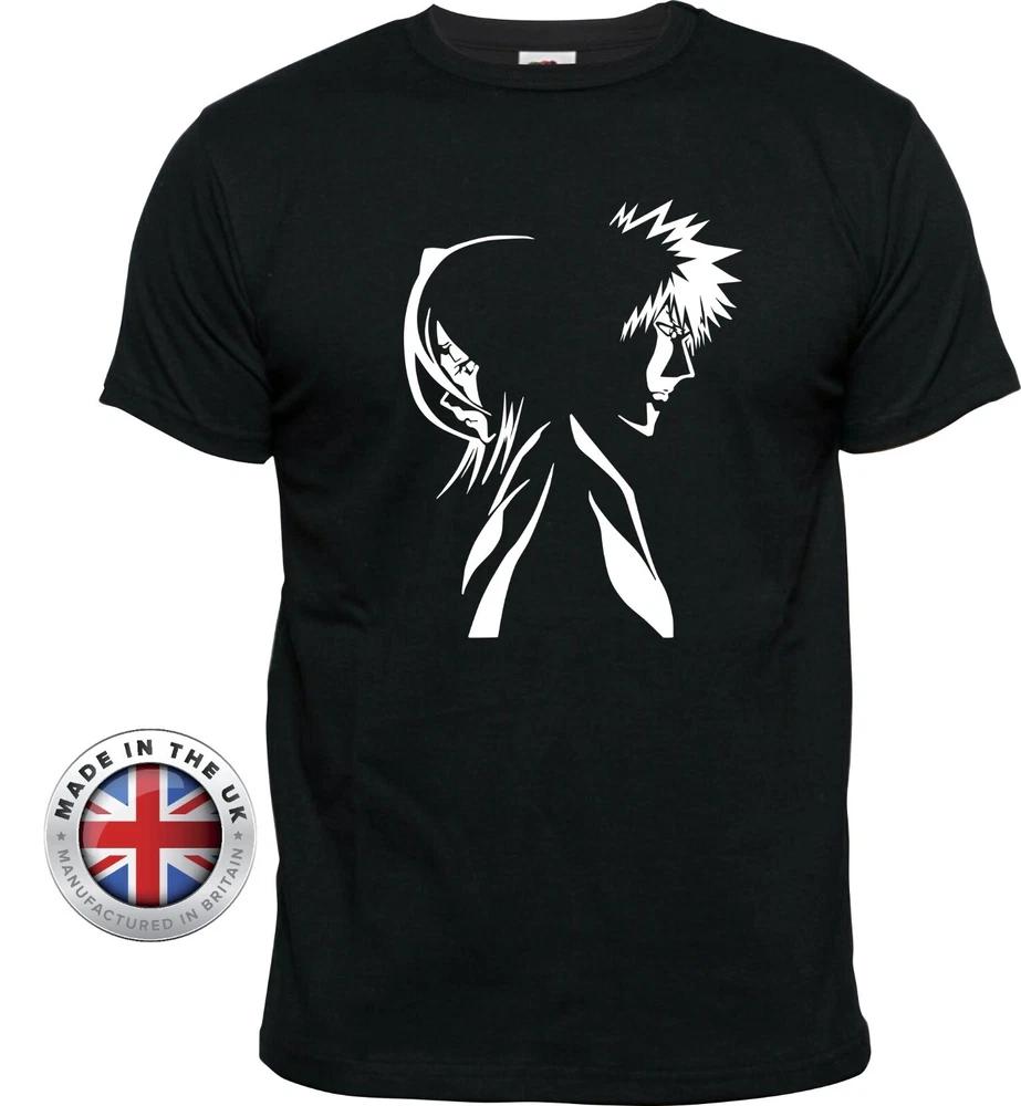 Bleach T Shirt RukiaIchigo Black Navy Printed T Shirt Unisex Or Unisexs Fitted S