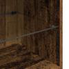 Wall Mounted TV Cabinet with LED Vintage Wood Finish 30.5 x 30 x 60 cm