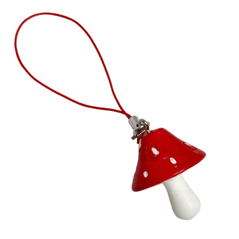 Mushroom Theme Keychain Colorful Resin Artwork For Keys Backpacks Trendy Practical Gift For Birthdays Celebrations