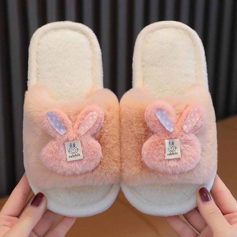 Winter Soft-Soled Cotton Slippers for Toddlers and Girls – Warm Plush Comfort