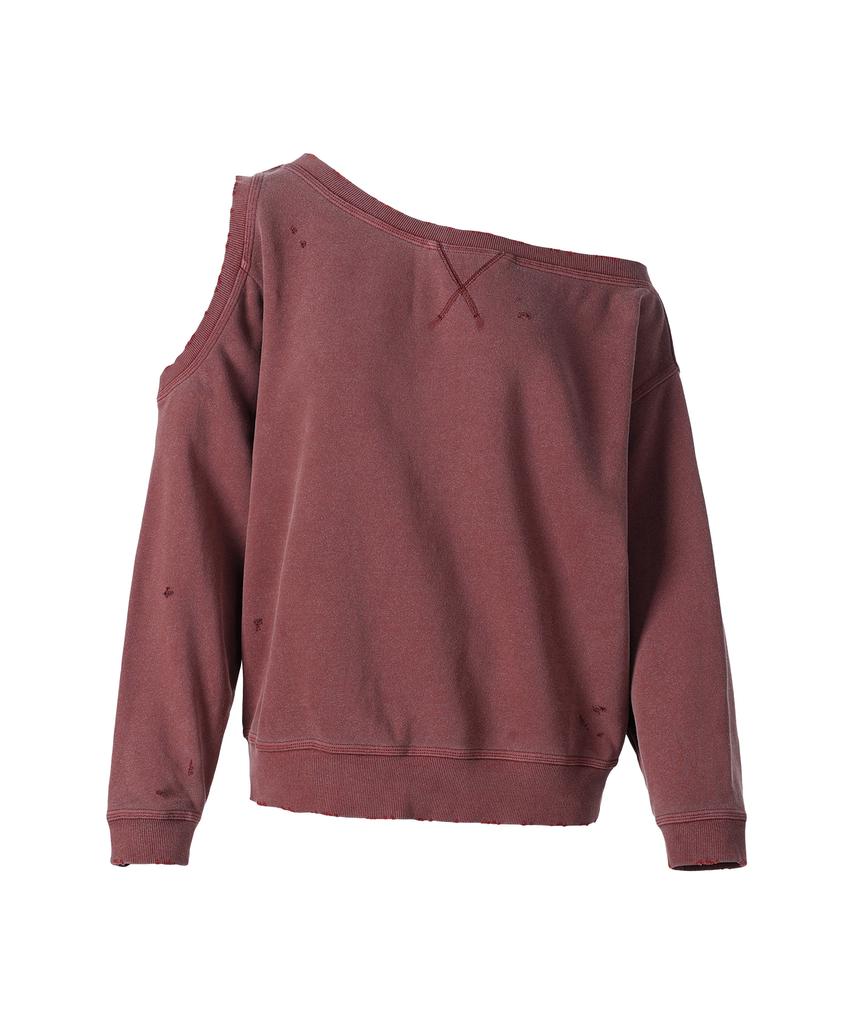 THEVINYLHOUSE Open Shoulder Sweatshirts(W) Brick