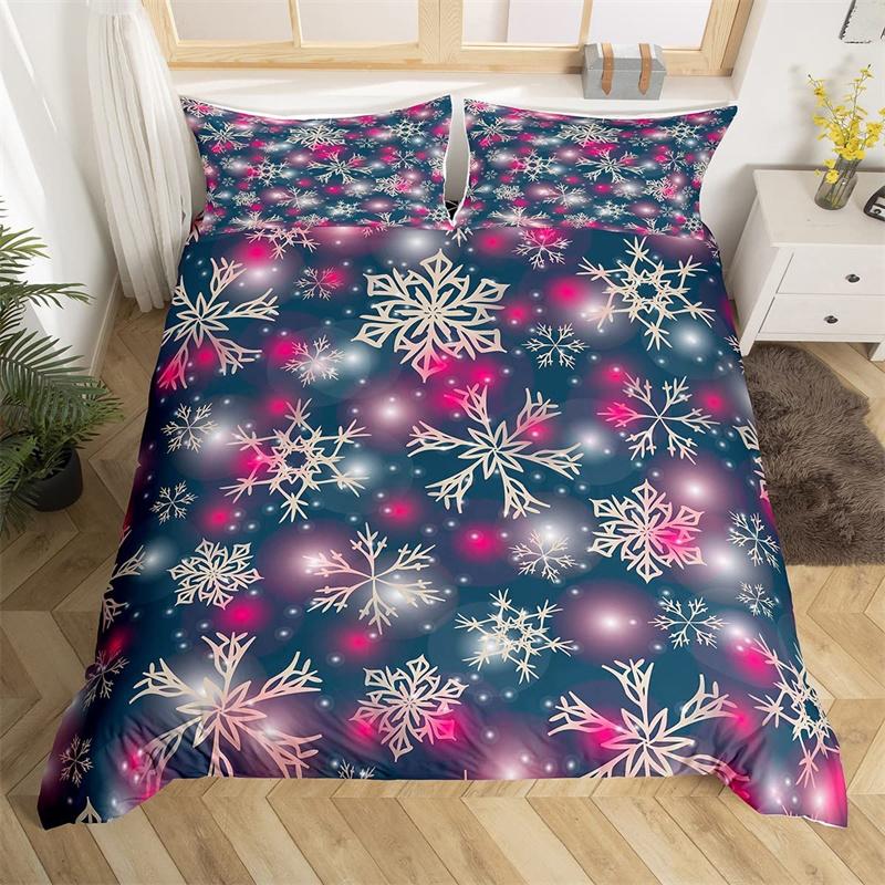 Poszwa na kołdrę bałwan choinka płatek śniegu poszwa na kołdrę kreskówkowy zestaw pościeli mikrofibra święta Bożego Narodzenia Nowy Rok prezent zestaw do łóżka