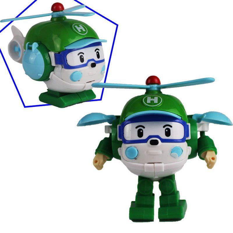 High-quality Robocar Poli Roy Amber Transformers Robot Action Figures Car Bus Set