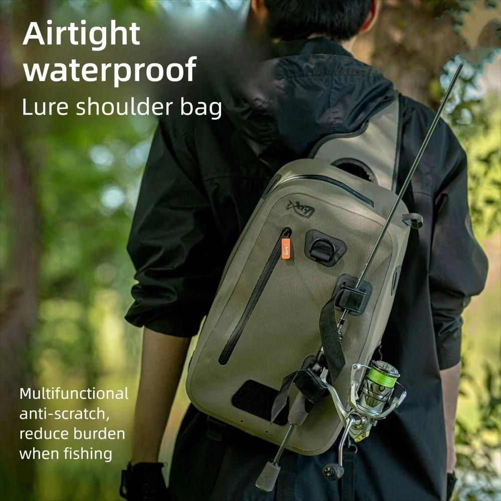 Waterproof Fishing Shoulder Bag Large Capacity Fishing Chest Bag Lure Fishing Bags  Outdoor Sports