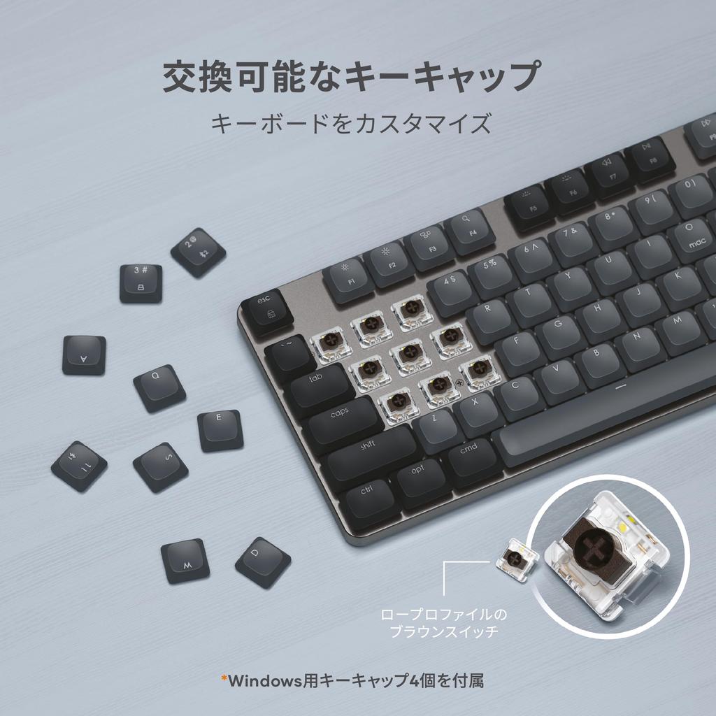 Satechi SM3 Mechanical LED Wired Mode US English Compatible with Mac and Keycap Replacement Keyboard, Wireless, Backlit, Bluetooth/USB-C Switch,