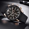 BY BENYAR Analog 30M Water Leather Gift for Black Gold Men's Watch, Chronograph, Watch, Resistant, Business, Simple, Stylish, Popular, Formal, Strap,