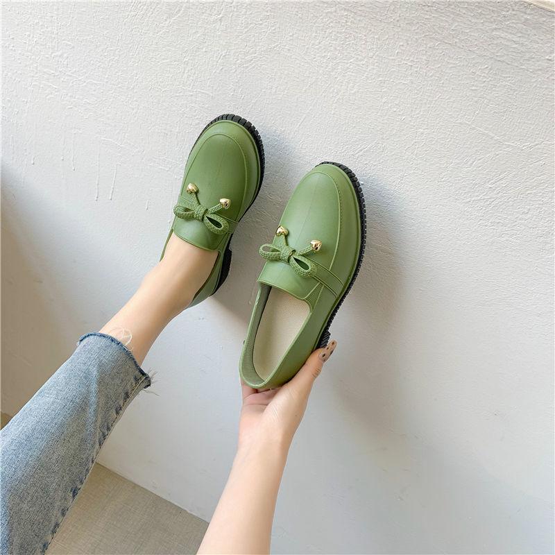 Short Ankle Rain Boots Women's Spring Autumn Rain Shoes Woman Rubber Ladies Anti-skid Slip On Waterproof Boots