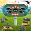 Solar Outdoor Animal Repellent Motion Sensor 5 Mode Scare Away Machine for Birds Cats Foxes Farm Garden Yard Backyard Camping
