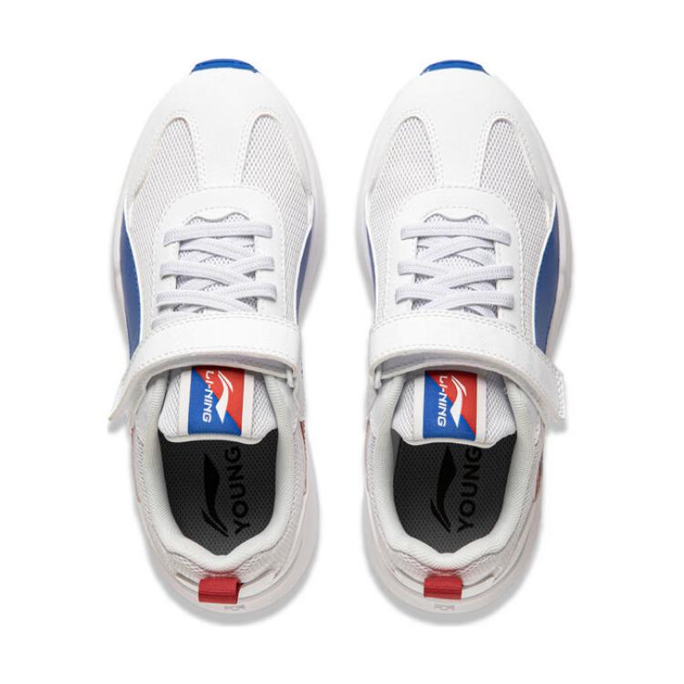 Li-Ning Cloud Low Top Casual Shoes Kids Sneakers White Blue YKCU082-9