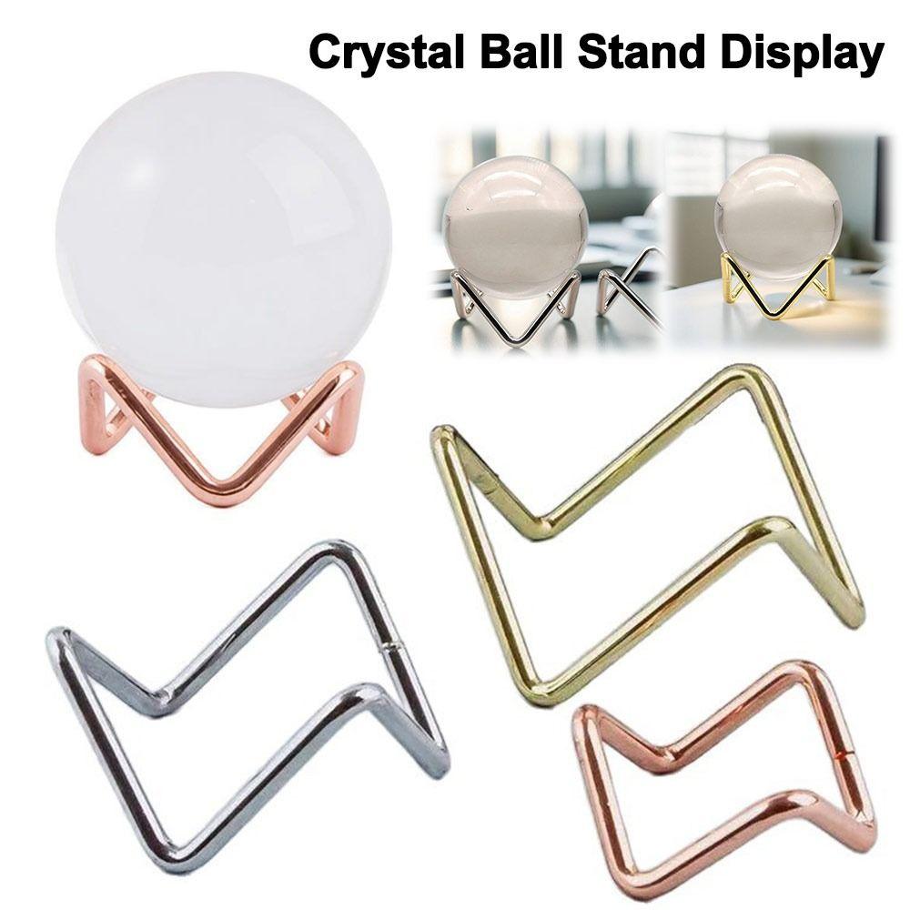 Photography Props Glass Sphere Holder Metal Minerals Relics Rocks Support  for Home Decoration