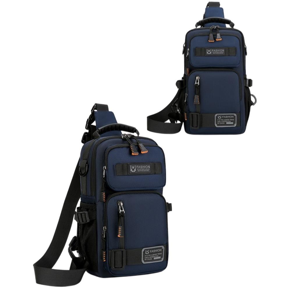 Shoulder Bag Sports Message Bag Multi Pockets Crossbody Bag Simple Men Chest Bag Boys