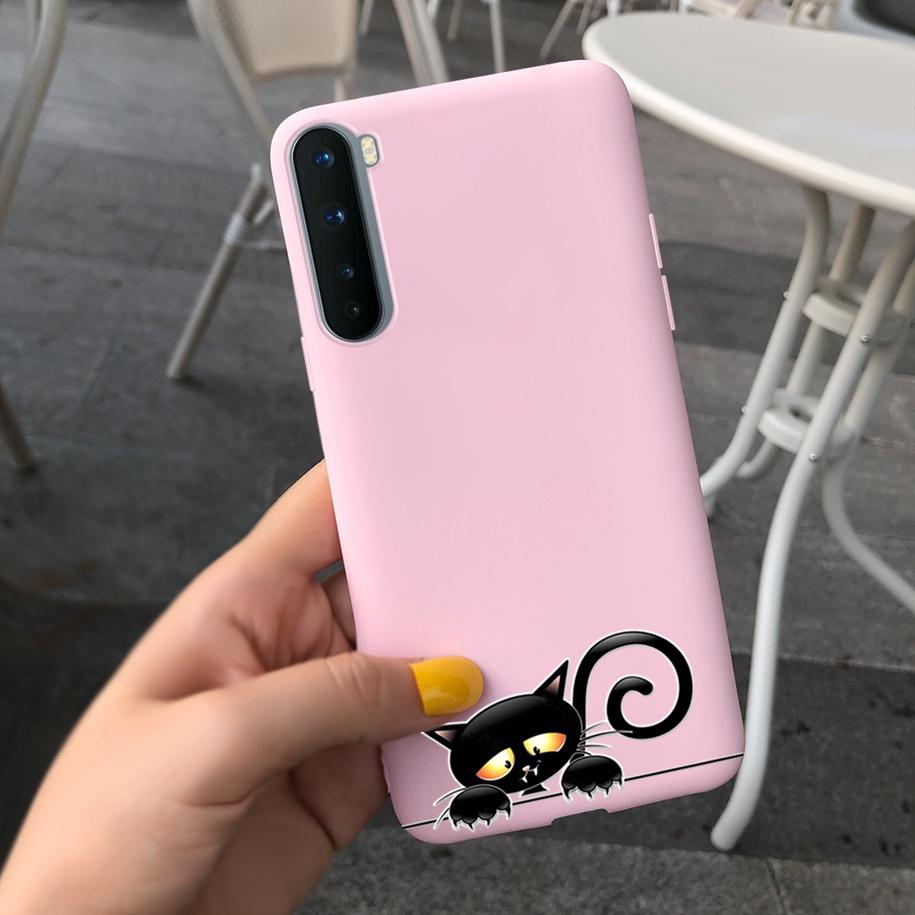 For Phone Case OnePlus Nord Cover Soft Silicone Leopard Flower Butterfly Painted Candy TPU Case For One Plus Nord 1 + Nord Coque