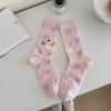 Female Spring and Summer Thin Breathable Mesh Cartoon Cute Dog In The Tube Pile Socks