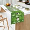 2 Pcs Green Grass Soccer Table Runner Game Day Table Decoration for Sports Theme Birthday Party Supplies Home Kitchen Dining Decor