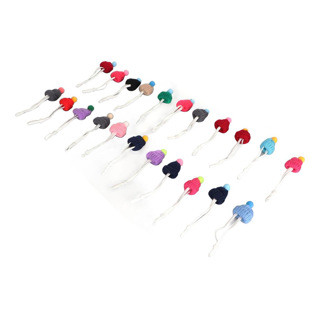 22Pcs Mini Knitting Hats Christmas Mini Knitting Doll Hats Mini Wool Hat for Christmas Ornaments DIY Art and Craft