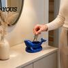 Functional Resin Whale Figurine 3D Printed Shaped Storage Bowl, Ocean Theme Jewelry Tray for Entryway Key Organizer Vanity, Multifunctional