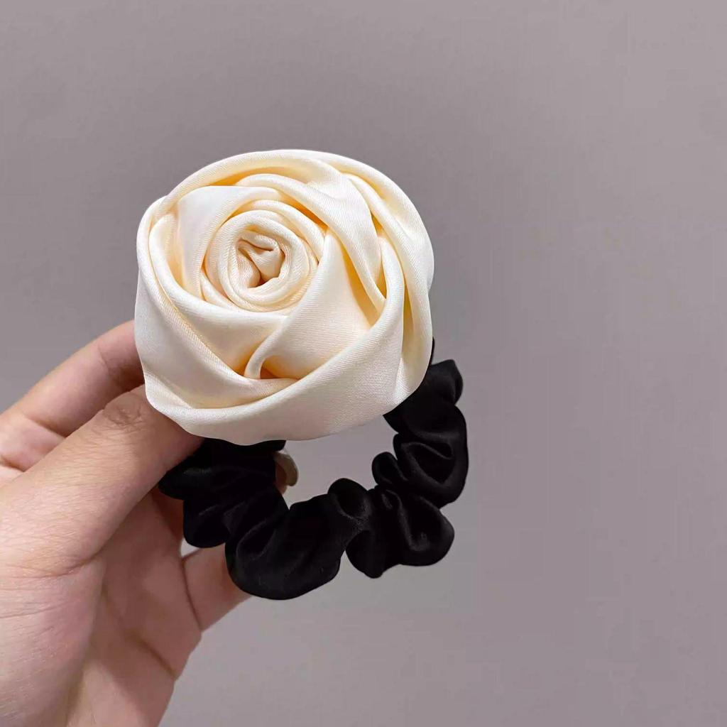 French Satin Vintage Rose Headband: 2024 Spring/Summer Collection Hair Accessory