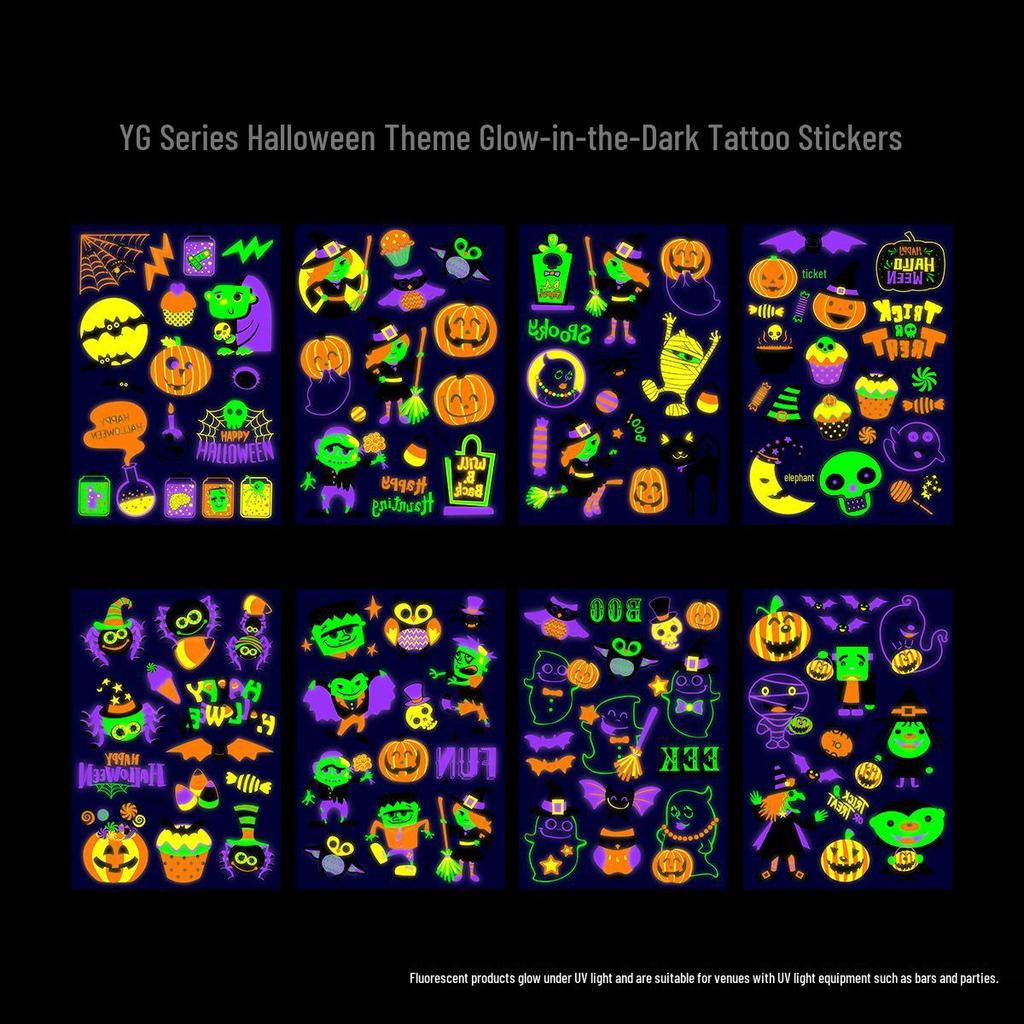 Creative Fluorescent Waterproof Full Arm and Face Tattoo Sticker