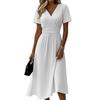 Ladies' Gradient Casual Fashion Short Sleeved V-neck Dress