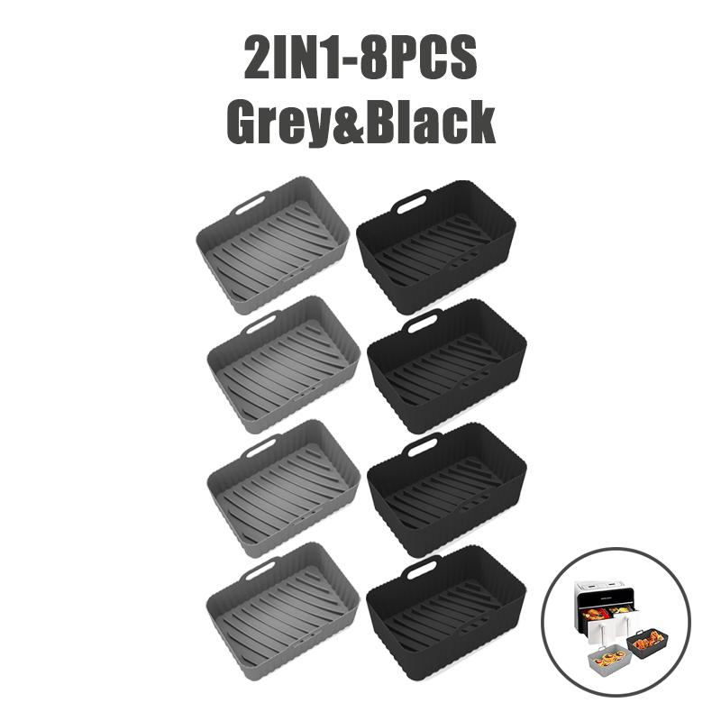 Food Grade Air Fryer Silicone Liners for Ninja Dual Air Fryer Non-Stick Air Fryer Basket Accessories for Ninja