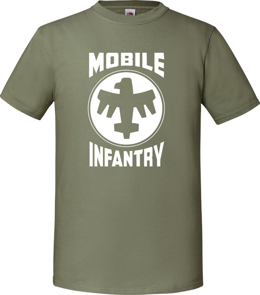 Starship Troopers Tshirt Ricos Mobile Infantry TShirt Unisex Ladies Fitted S