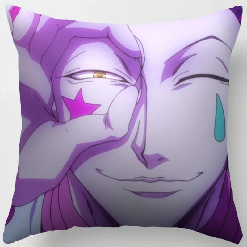 45CM Anime HUNTER Hisoka Kurapika Killua Zoldyck Druck Kissenbezug Wohnzimmer Zuhause Sofa Auto Dekoration Kissenbezug Kissenbezug