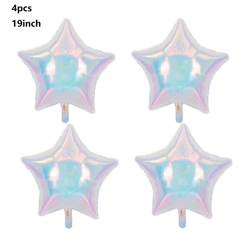 

4 шт. Радужный шар в форме сердца, пентаграммы, бабочки, лазерный прозрачный шар, принадлежности для украшения дня рождения, свадьбы As the picture