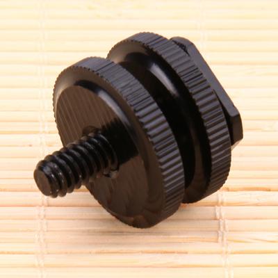 10p1/4 Inch Tripod Screw To Flash Hot Shoe Adapter Black Screw Adapter Tripod Bracket Hot Shoe Mount for Camera Studio Accessory