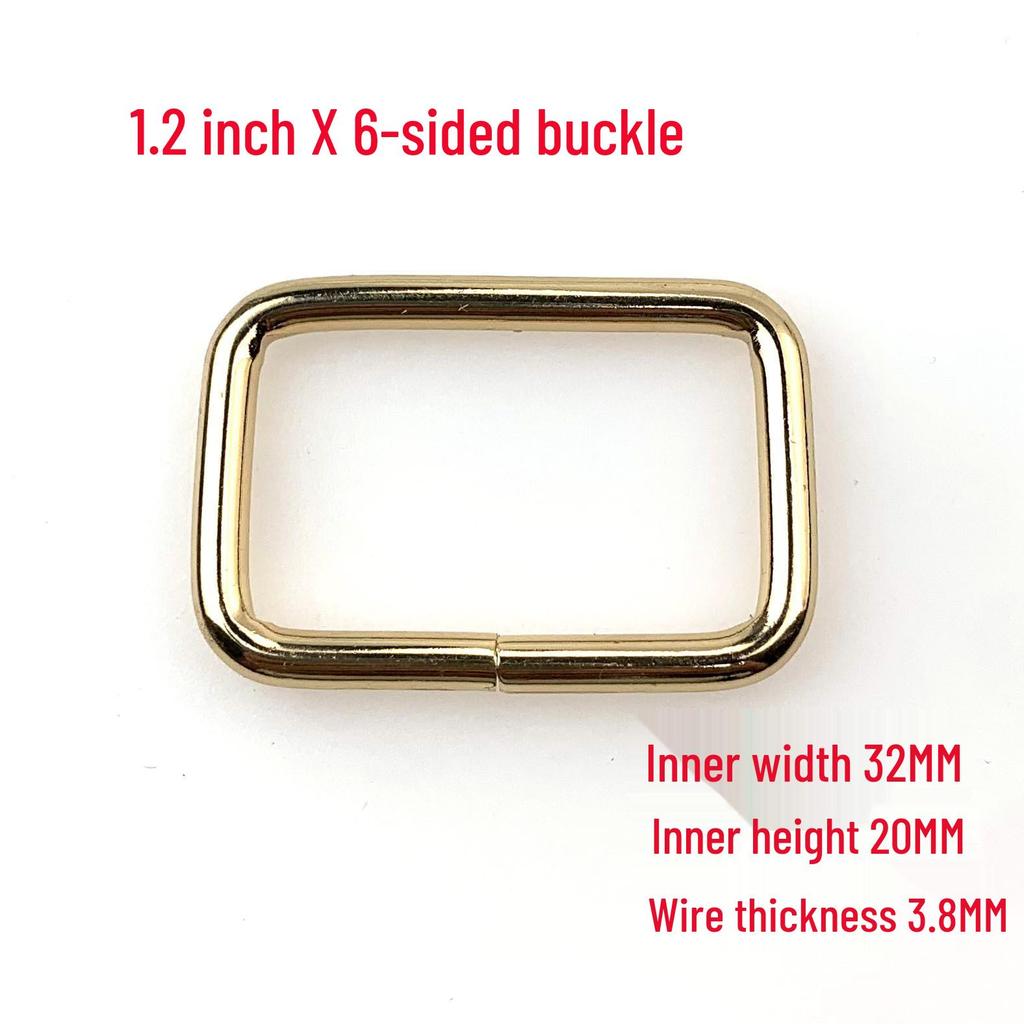 3.8MM Thick Iron Square Ring Buckle for Luggage and Webbing Adjustment