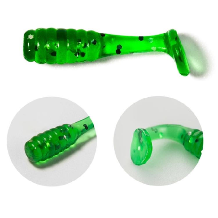 50Pcs Paddle Tail Swimbaits Soft Fishing Lures for Trout Artificial Baits Fishing Lures Swim Baits 1.5cm