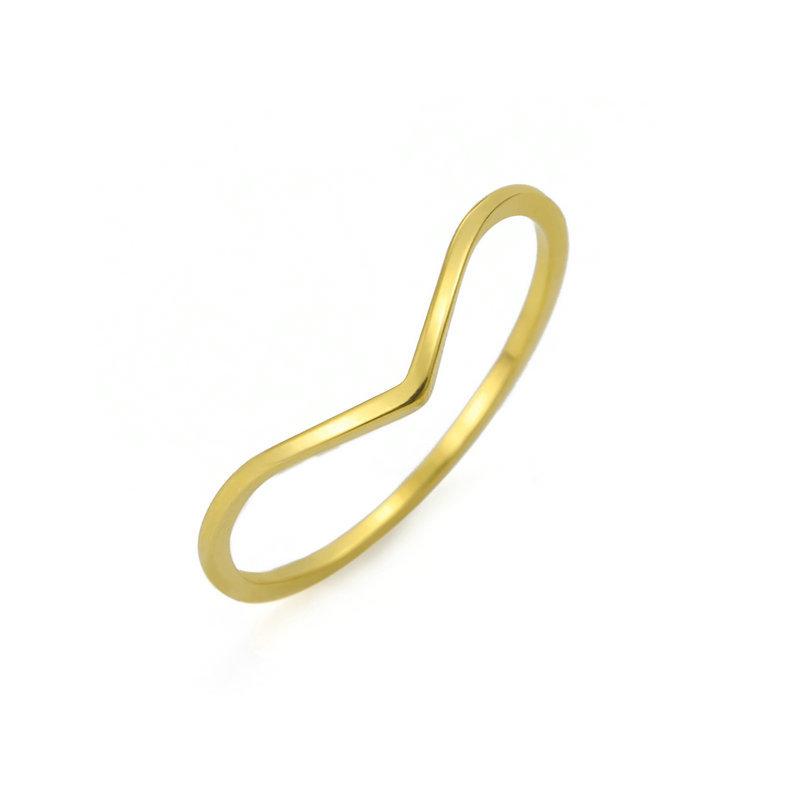 Minimalist High End Matte Circle Vacuum Gold Plated Non Tarnish Stackable Rings For Women Elegant Jewelry Set