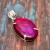 Pink Labradorite Gemstone 925 Sterling Silver Handmade Wonderful Jewelry Pendant