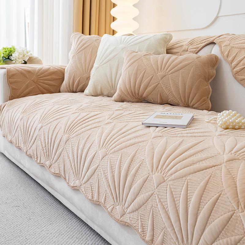 Autumn Winter Solid Color Sofa Cover for Living Room Decor Sofa Cushion Warm Couch Protector Cover Soft Thicken Chair Sofa Towel