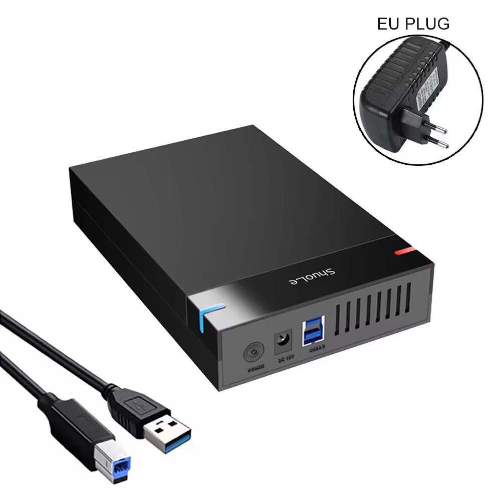 

Корпус для 2.5/3.5-дюймового HDD 5 Гбит/с USB 3.0 Корпус для жесткого диска SATA на USB 3.0 Адаптер для внешнего жесткого диска Бокс для HDD 10 ТБ для ПК, ноутбука EU Plug