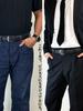 CODEL Men's Business Belt, Genuine Leather, Pin Buckle, Adjustable Length, Made in Japan, Gift (Black)