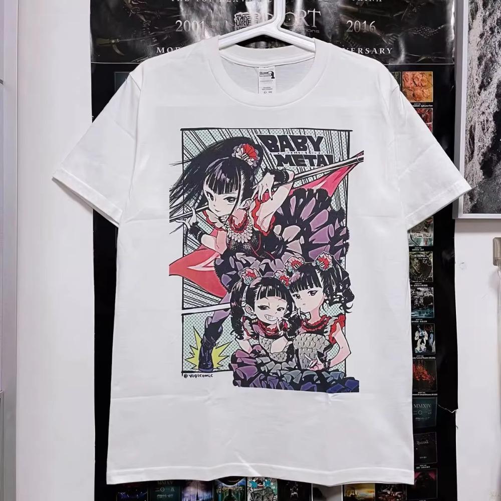 Japanese Hip-hop Rock Band Baby Metal Band T-shirt Women's Casual Short Sleeved Y2k Daily Casual Street Wear