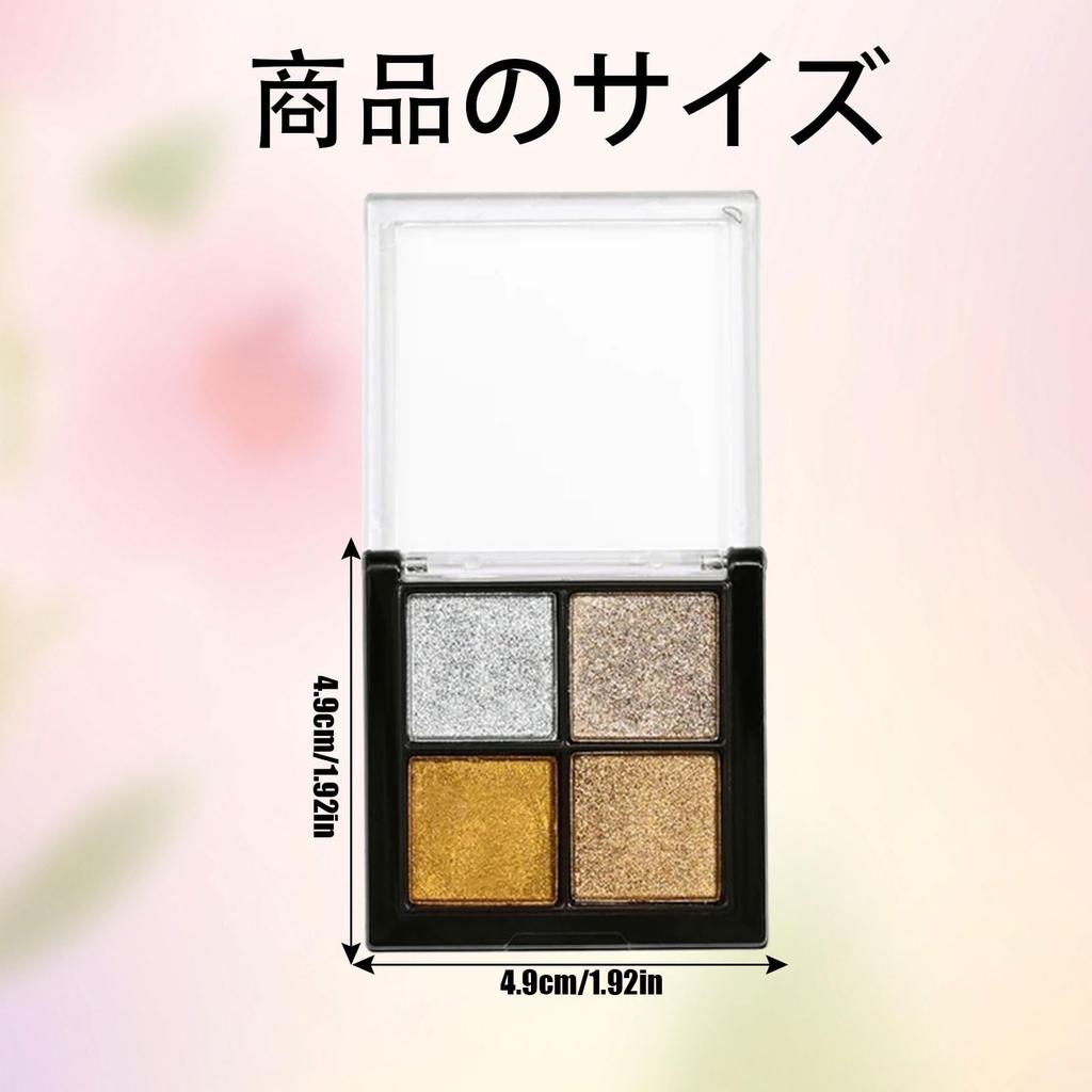 Mirror Powder 4 Color Palette Nail Powder Solid Mirror Nail Powder Gold Silver Aurora Powder Gel Nail Powder Resin Nail Studio Nail Parts with Sponge