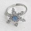 2Pcs/Set Women Ring Set, Stackable Ring with Cubic Zirconia Micro-Setting, Snowflake Row Rings Set for Jewelry Gift