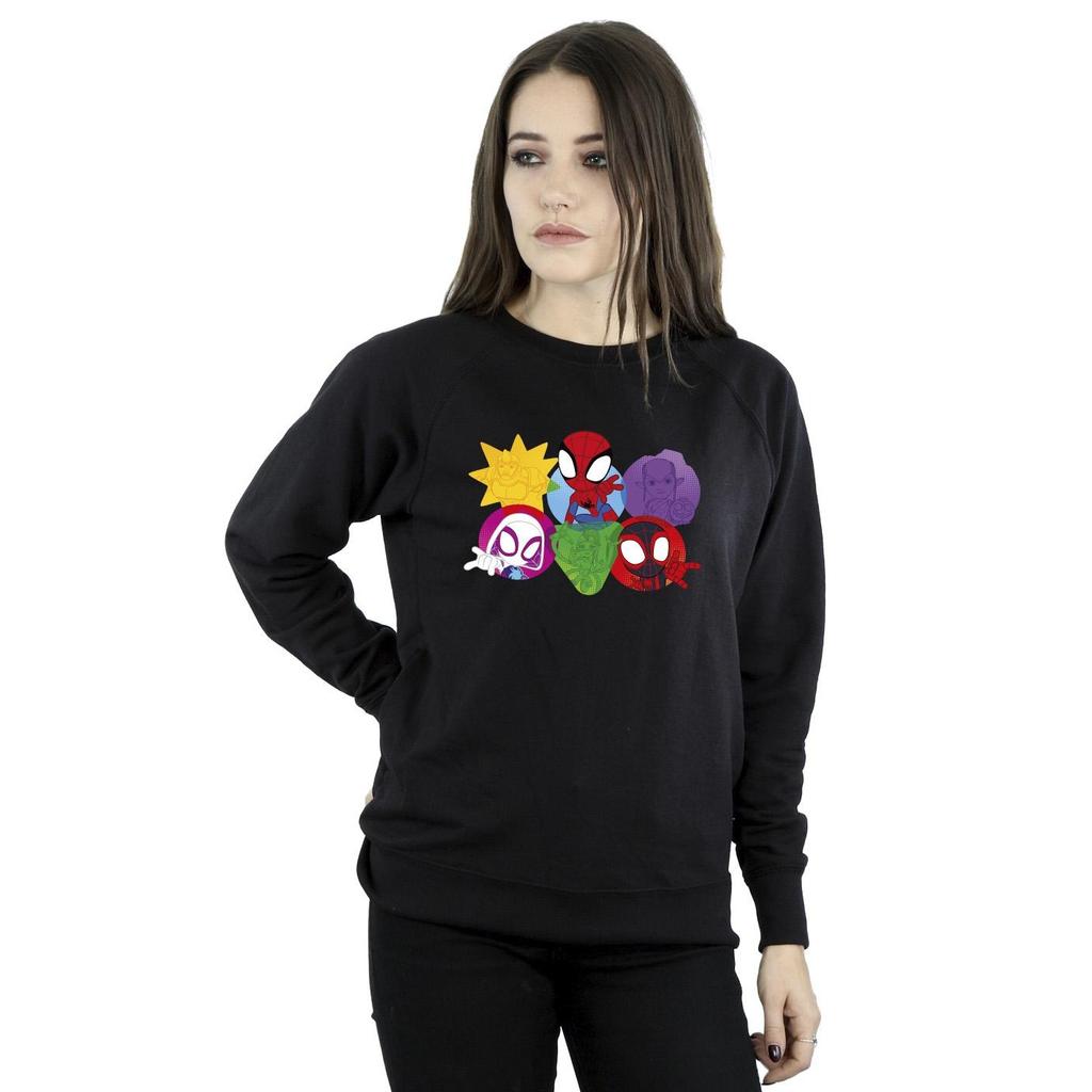 Marvel Womens/Ladies Spidey And His Amazing Friends Faces Sweatshirt