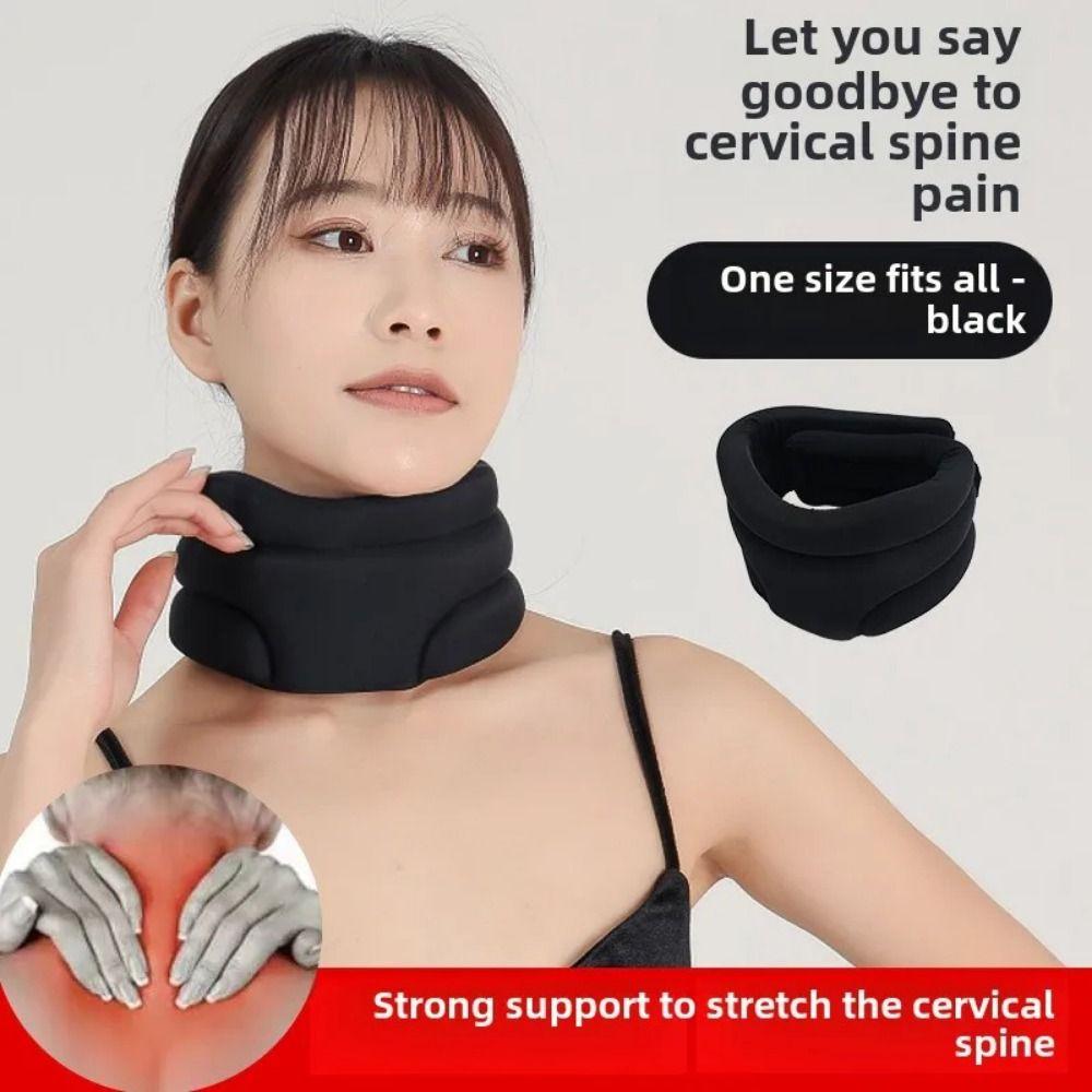 Breathable Neck Support Sleeve Solid Color Neck Fixation Belt Neck Stretcher  Office Use
