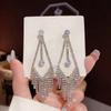 2025 New Luxury Rhinestone Crystal Long Tassel Earrings for Women Bridal Drop Dangling Earrings Party Wedding Jewelry Gifts