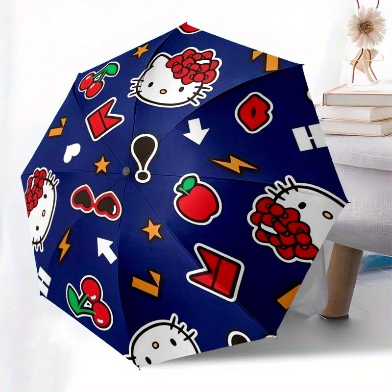 1pc Hello Kitty PatternUmbrella with Plastic Handle,Suitable for All Seasons Home Travel Outdoor UmbrellaSanlio209